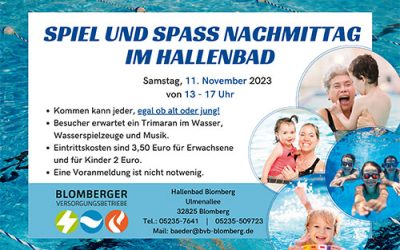 Spiel- und Spass-Nachmittag im Hallenbad